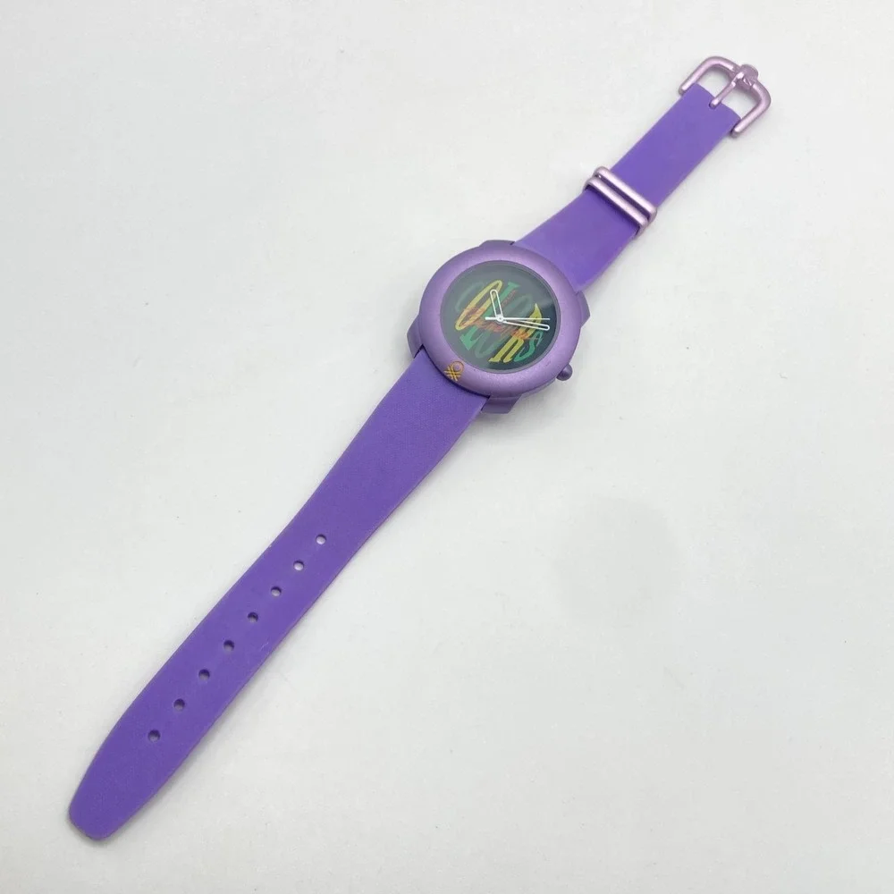 United Colors of Benetton by Bulova Women's Watch Purple 34mm New Battery 8.25